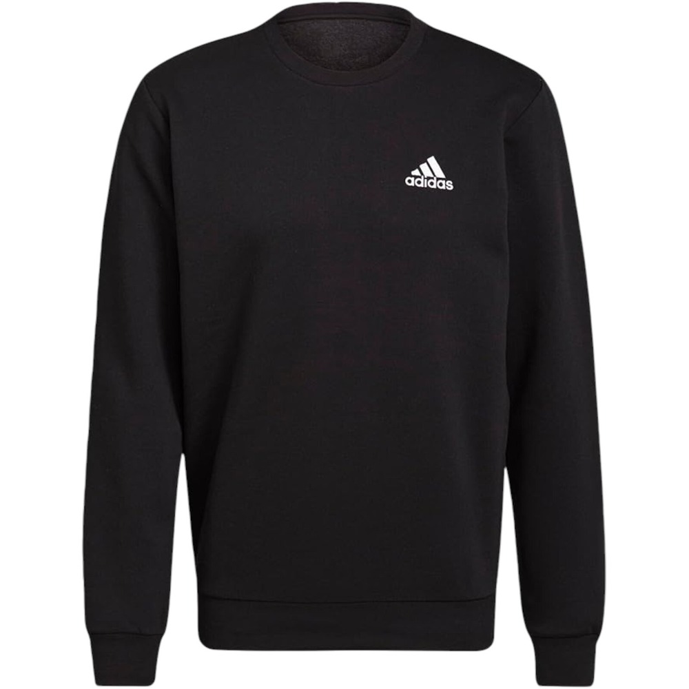Adidas Essentials Fleece Black White Cozy Sweatshirt Men's Size X-Large